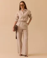 SÇL BELİ LASTİK DETAYLI RAHAT KESİM JEAN